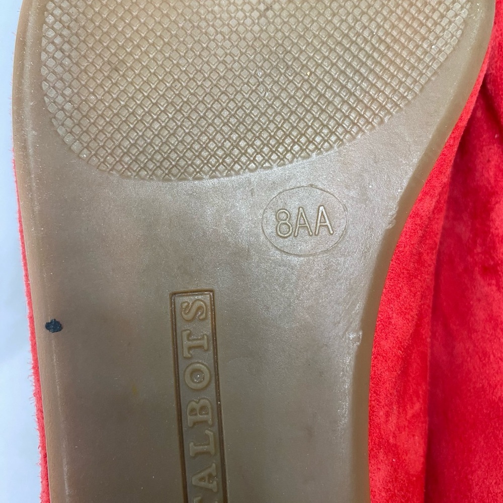 Talbot’s Francesca Kid Suede Driving Moccasins Red 8AA - Picture 7 of 8